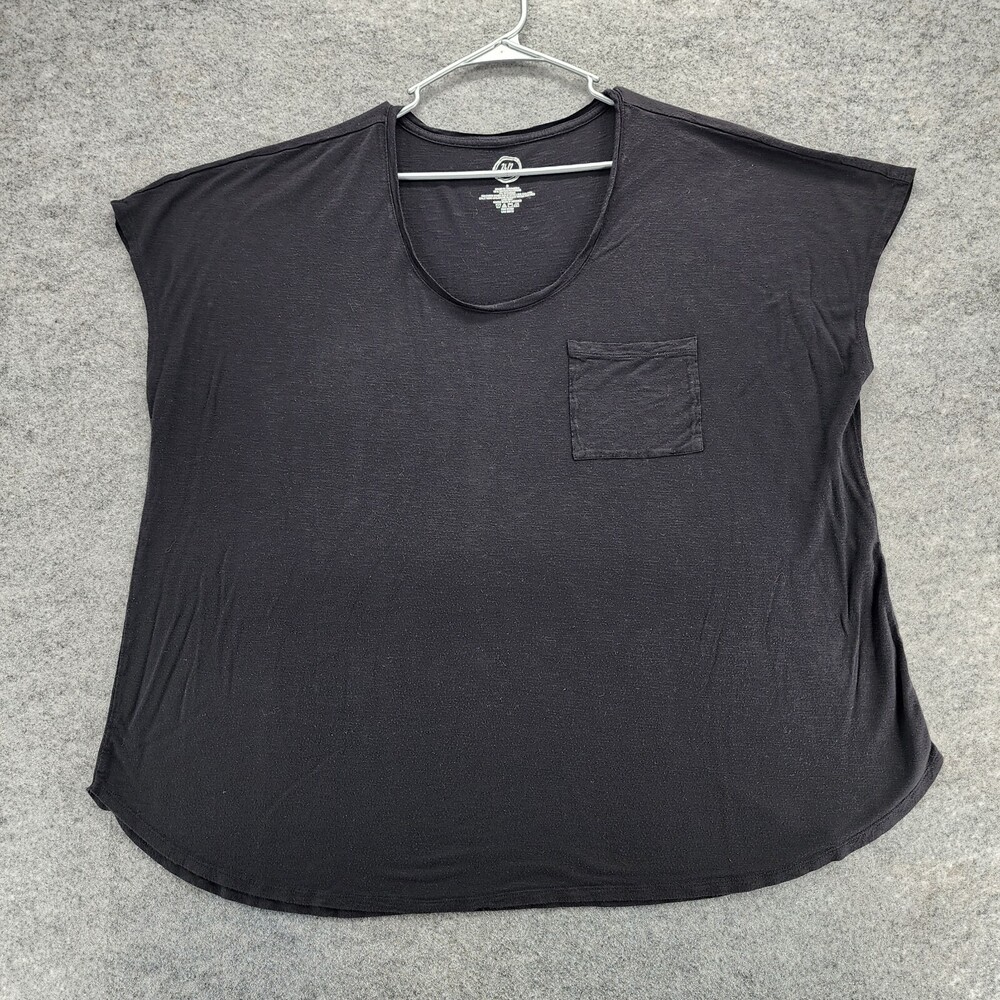 Maurices 24/7 Shirt Womens Size 3 Short Sleeve Black